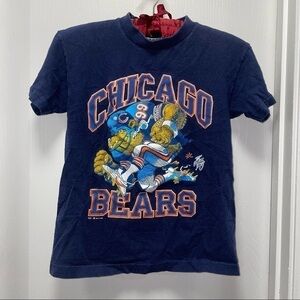 Chicago Bears Shirt Short Sleeve Jack Davis Cartoon Graphic Tee 1988 Vintage